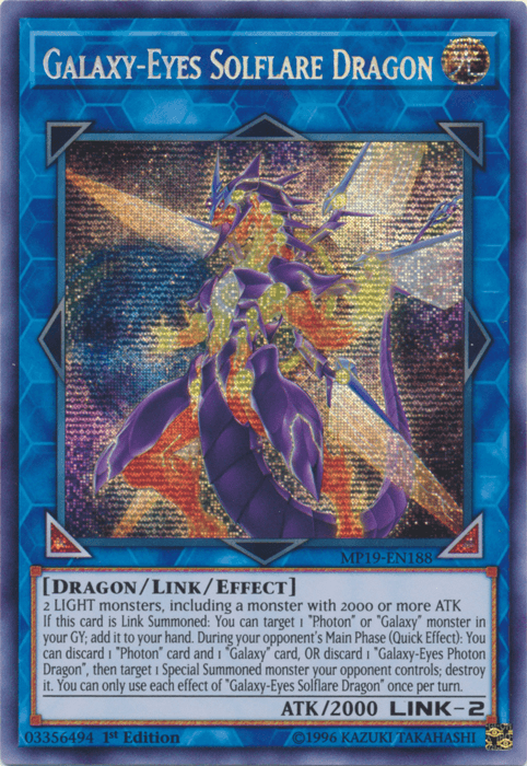 Galaxy-Eyes Solflare Dragon [MP19-EN188] Prismatic Secret Rare - POKÉ JEUX