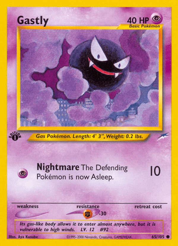 Gastly (65/105) [Neo Destiny 1st Edition] - POKÉ JEUX