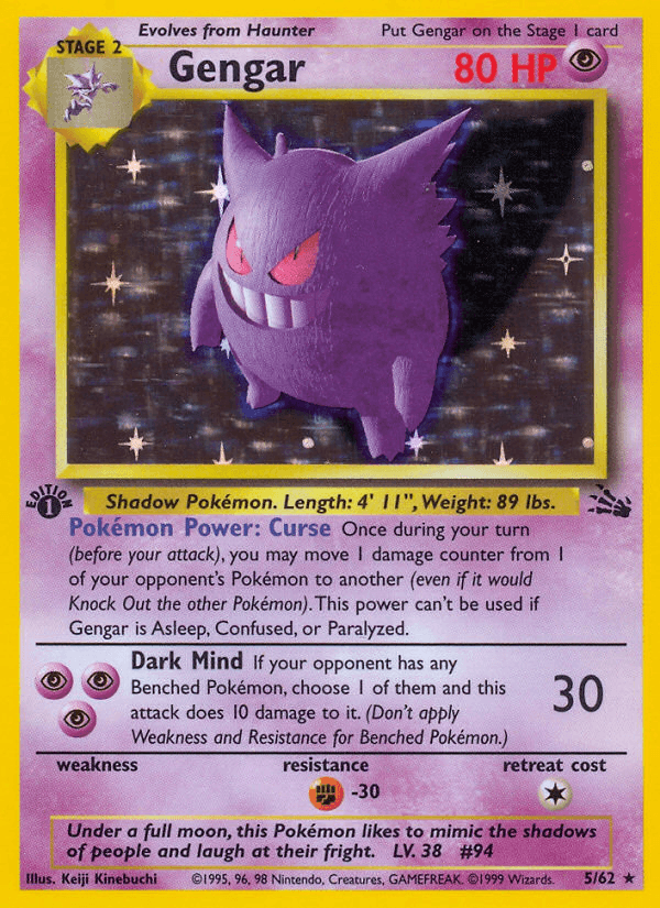 Gengar (5/62) [Fossil 1st Edition] - POKÉ JEUX