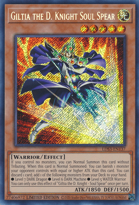 Giltia the D. Knight Soul Spear [LDS3-EN137] Secret Rare - POKÉ JEUX