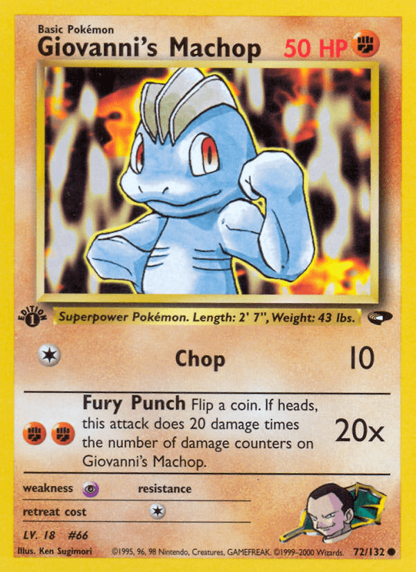 Giovanni's Machop (72/132) [Gym Challenge 1st Edition] - POKÉ JEUX