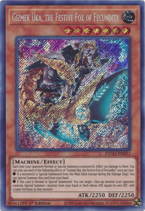 Gizmek Uka, the Festive Fox of Fecundity [ETCO-EN031] Secret Rare - POKÉ JEUX