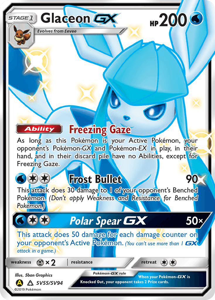 Glaceon GX (SV55/SV94) [Sun & Moon: Hidden Fates - Shiny Vault] - POKÉ JEUX