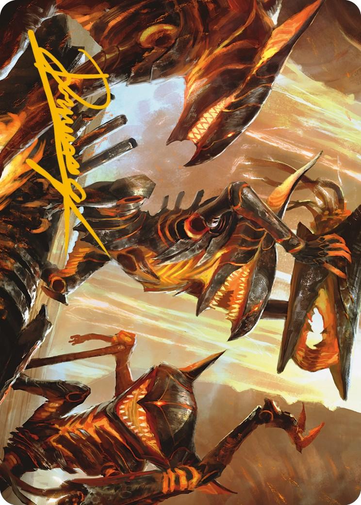 Gleeful Demolition Art Card (Gold-Stamped Signature) [Phyrexia: All Will Be One Art Series] - POKÉ JEUX