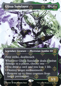 Glissa Sunslayer (Borderless Ichor Step-and-Compleat Foil) [Phyrexia: All Will Be One] - POKÉ JEUX