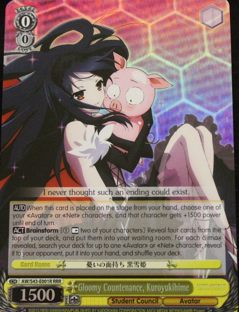 Gloomy Countenance, Kuroyukihime (AW/S43-E001R RRR) [Accel World -Infinite Burst-] - POKÉ JEUX