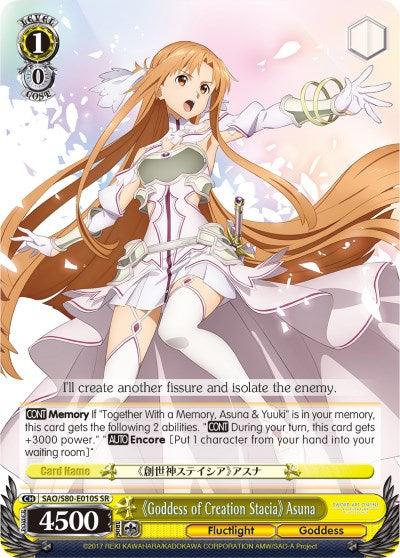 Goddess of Creation Stacia Asuna (SAO/S80-E010S SR) [Sword Art Online -Alicization- Vol.2] - POKÉ JEUX