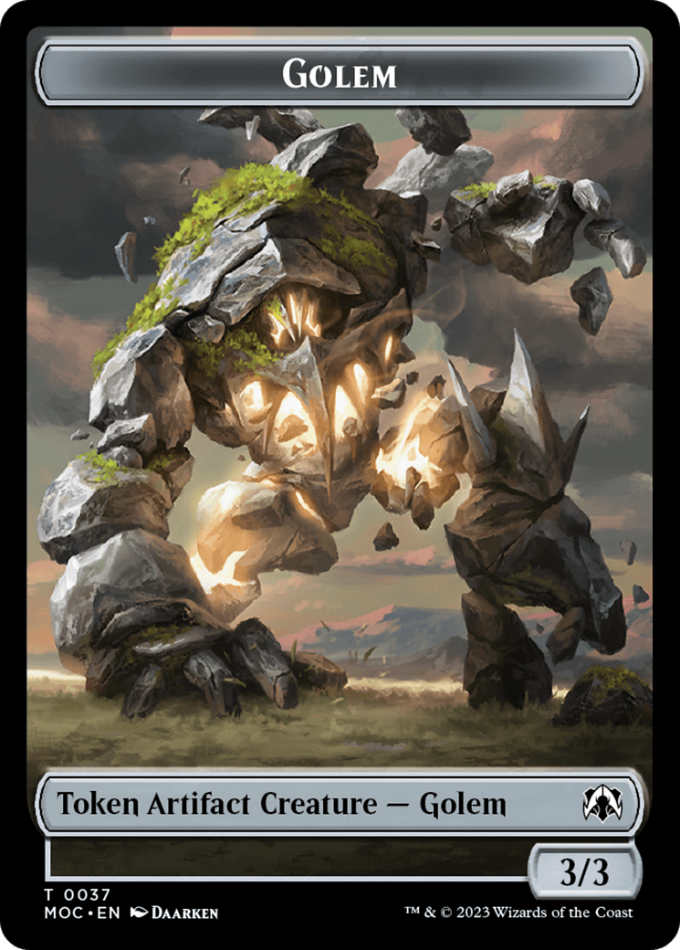 Golem // Blood Double-Sided Token [March of the Machine Commander Tokens] - POKÉ JEUX