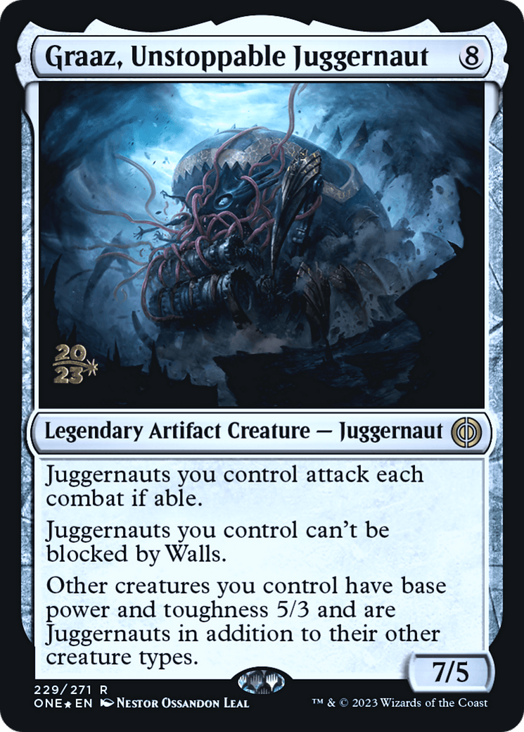 Graaz, Unstoppable Juggernaut [Phyrexia: All Will Be One Prerelease Promos] - POKÉ JEUX