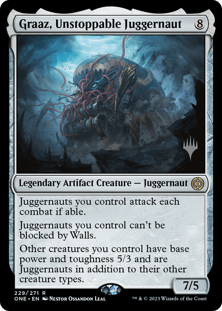 Graaz, Unstoppable Juggernaut (Promo Pack) [Phyrexia: All Will Be One Promos] - POKÉ JEUX