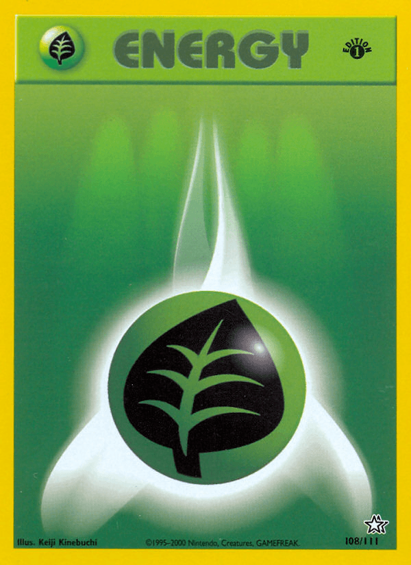 Grass Energy (108/111) [Neo Genesis 1st Edition] - POKÉ JEUX