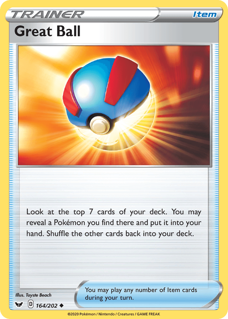 Great Ball (164/202) [Sword & Shield: Base Set] - POKÉ JEUX