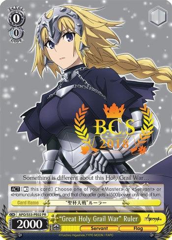 "Great Holy Grail War" Ruler (APO/S53-PE02 PR) (BCS 2018) (Promo) [Fate/Apocrypha] - POKÉ JEUX