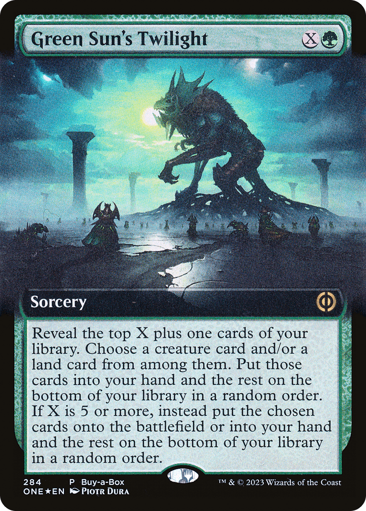 Green Sun's Twilight (Buy-A-Box) (Extended Art) [Phyrexia: All Will Be One] - POKÉ JEUX