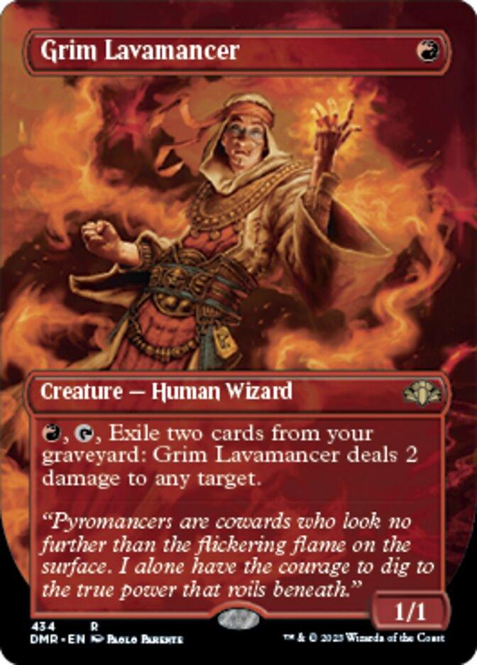 Grim Lavamancer (Borderless Alternate Art) [Dominaria Remastered] - POKÉ JEUX