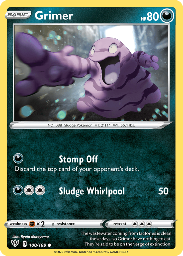 Grimer (100/189) [Sword & Shield: Darkness Ablaze] - POKÉ JEUX