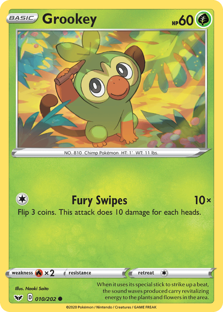 Grookey (010/202) [Sword & Shield: Base Set] - POKÉ JEUX