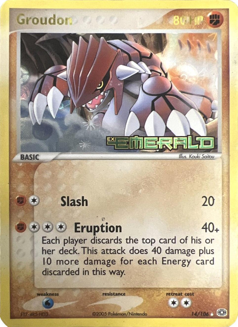 Groudon (14/106) (Stamped) [EX: Emerald] - POKÉ JEUX