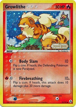 Growlithe (55/92) (Stamped) [EX: Legend Maker] - POKÉ JEUX