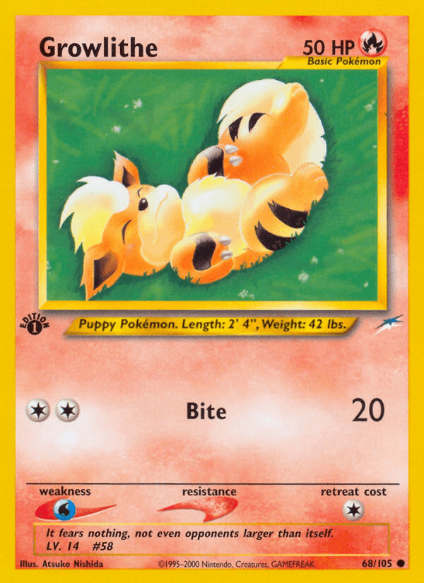 Growlithe (68/105) [Neo Destiny 1st Edition] - POKÉ JEUX