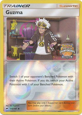 Guzma (115/147) (League Promo) (Staff) [Sun & Moon: Burning Shadows] - POKÉ JEUX