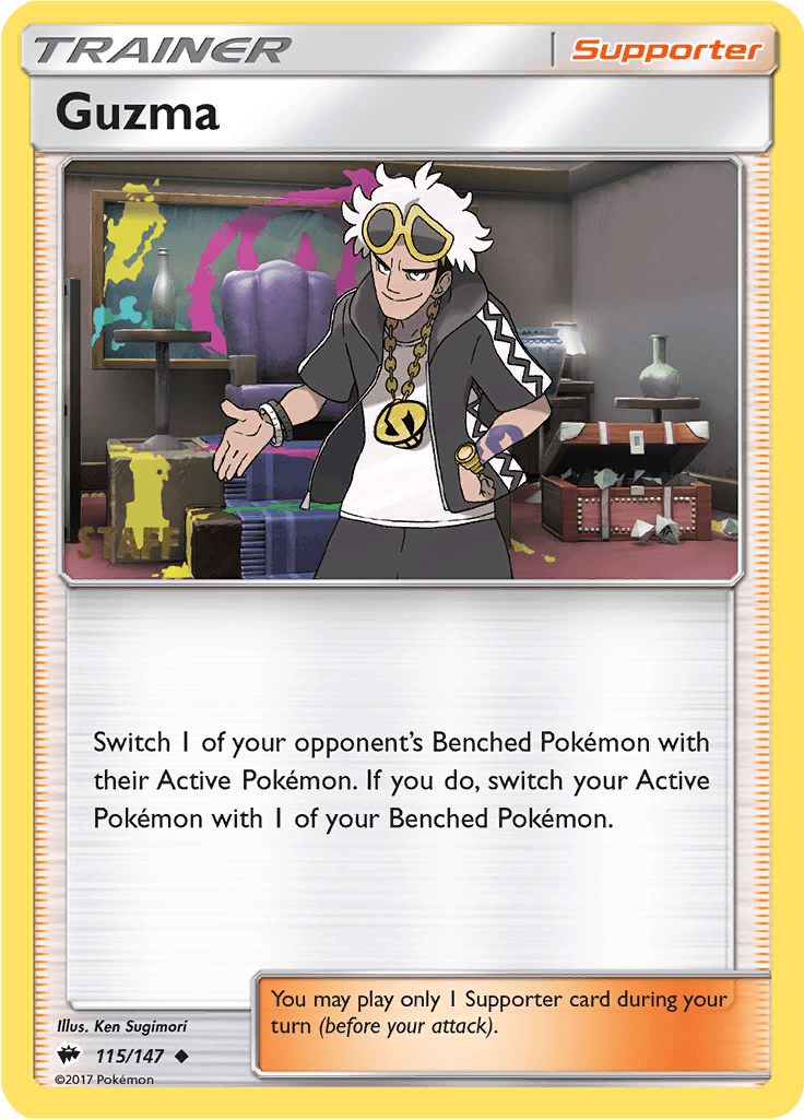 Guzma (115/147) (Regional Championships Staff) [Sun & Moon: Burning Shadows] - POKÉ JEUX