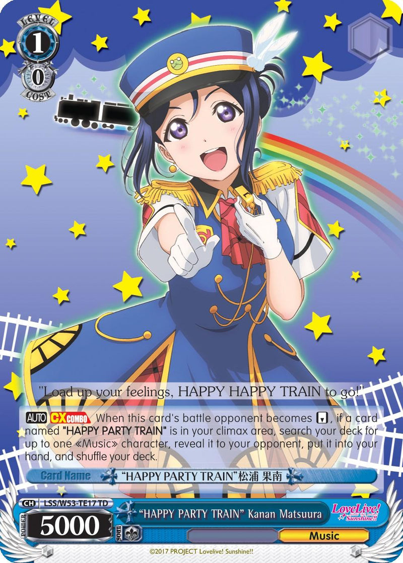 "HAPPY PARTY TRAIN" Kanan Matsuura (LSS/W53-TE17 TD) [Love Live! Sunshine!! Extra Booster] - POKÉ JEUX