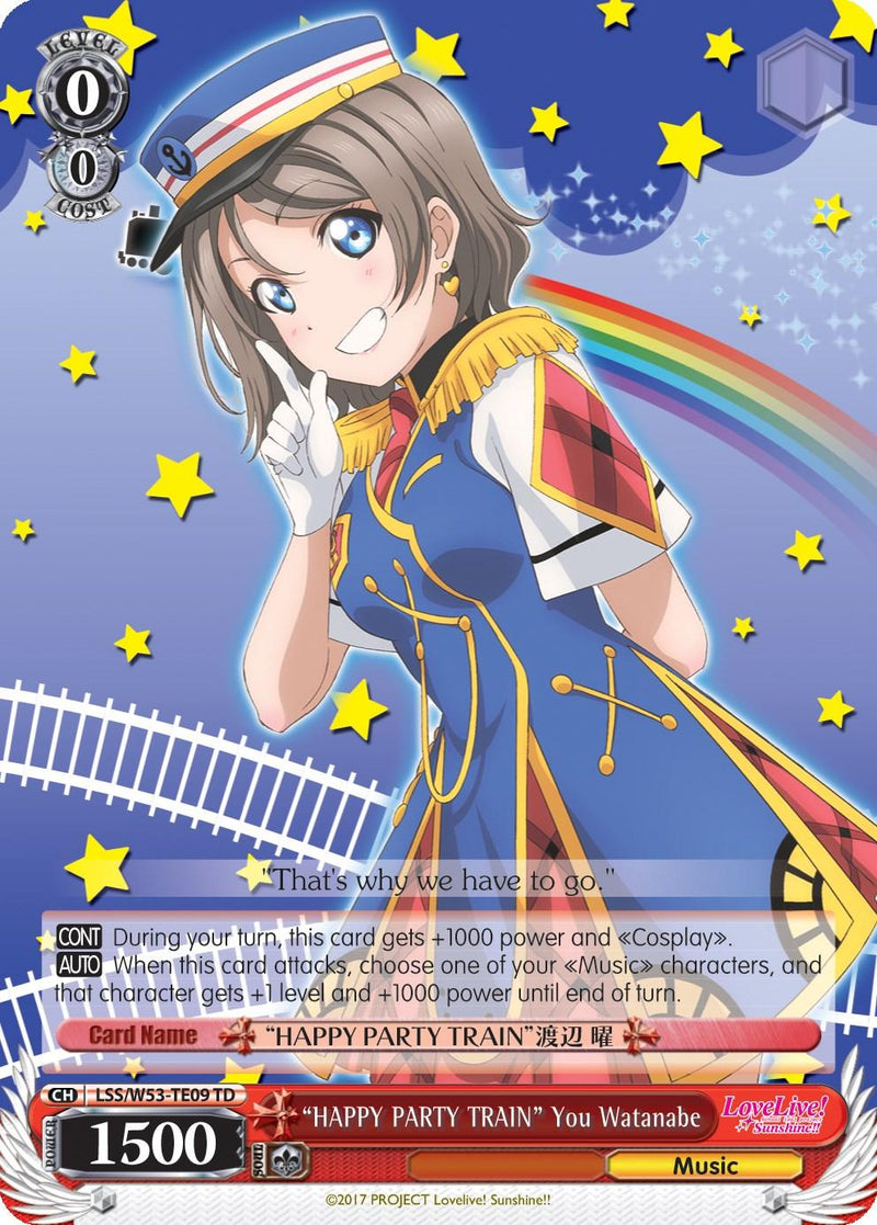 "HAPPY PARTY TRAIN" You Watanabe (LSS/W53-TE09 TD) [Love Live! Sunshine!! Extra Booster] - POKÉ JEUX