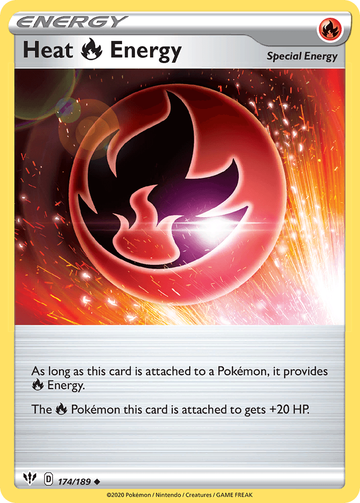 Heat Fire Energy (174/189) [Sword & Shield: Darkness Ablaze] - POKÉ JEUX