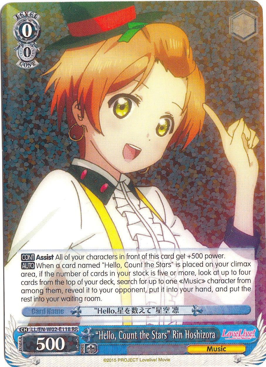 "Hello, Count the Stars" Rin Hoshizora (LL/EN-W02-E118 RR) [Love Live! DX Vol.2] - POKÉ JEUX