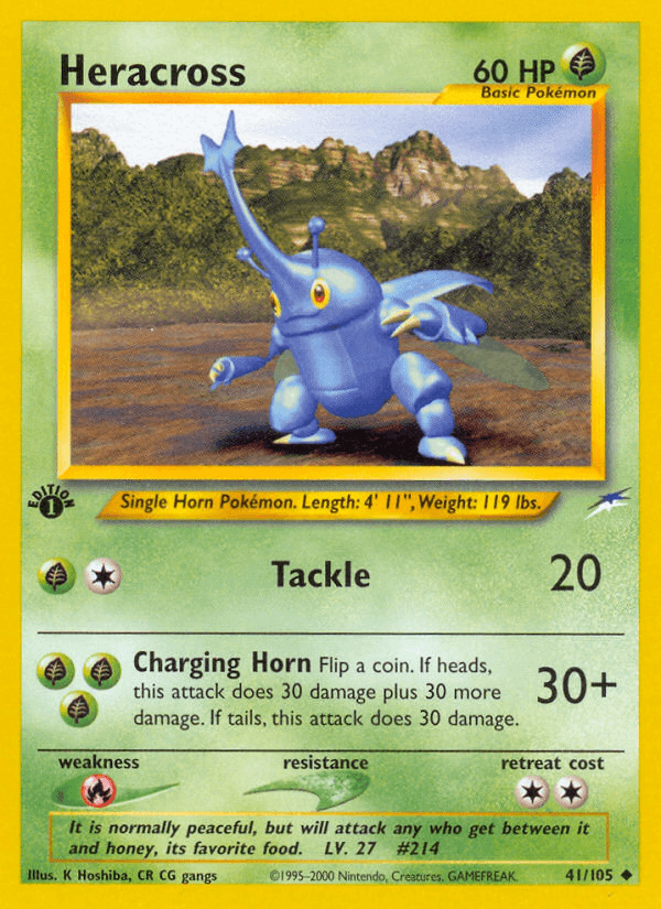 Heracross (41/105) [Neo Destiny 1st Edition] - POKÉ JEUX