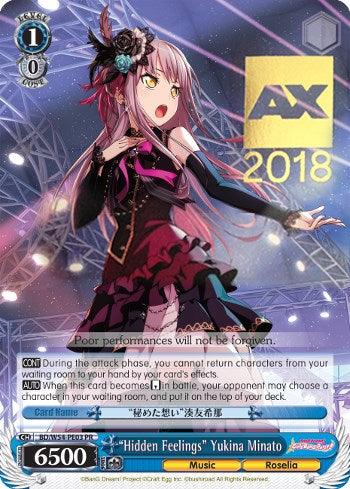 "Hidden Feelings" Yukina Minato (BD/W54-PE03 PR) (Anime Expo 2018 Stamped) (Promo) [BanG Dream! Girls Band Party!] - POKÉ JEUX