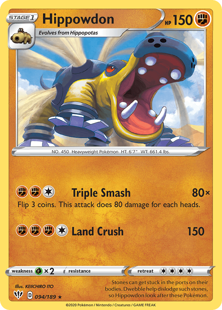 Hippowdon (094/189) [Sword & Shield: Darkness Ablaze] - POKÉ JEUX