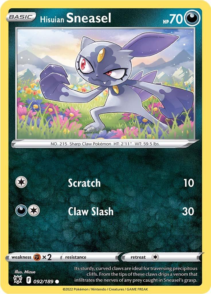 Hisuian Sneasel (092/189) [Sword & Shield: Astral Radiance] - POKÉ JEUX