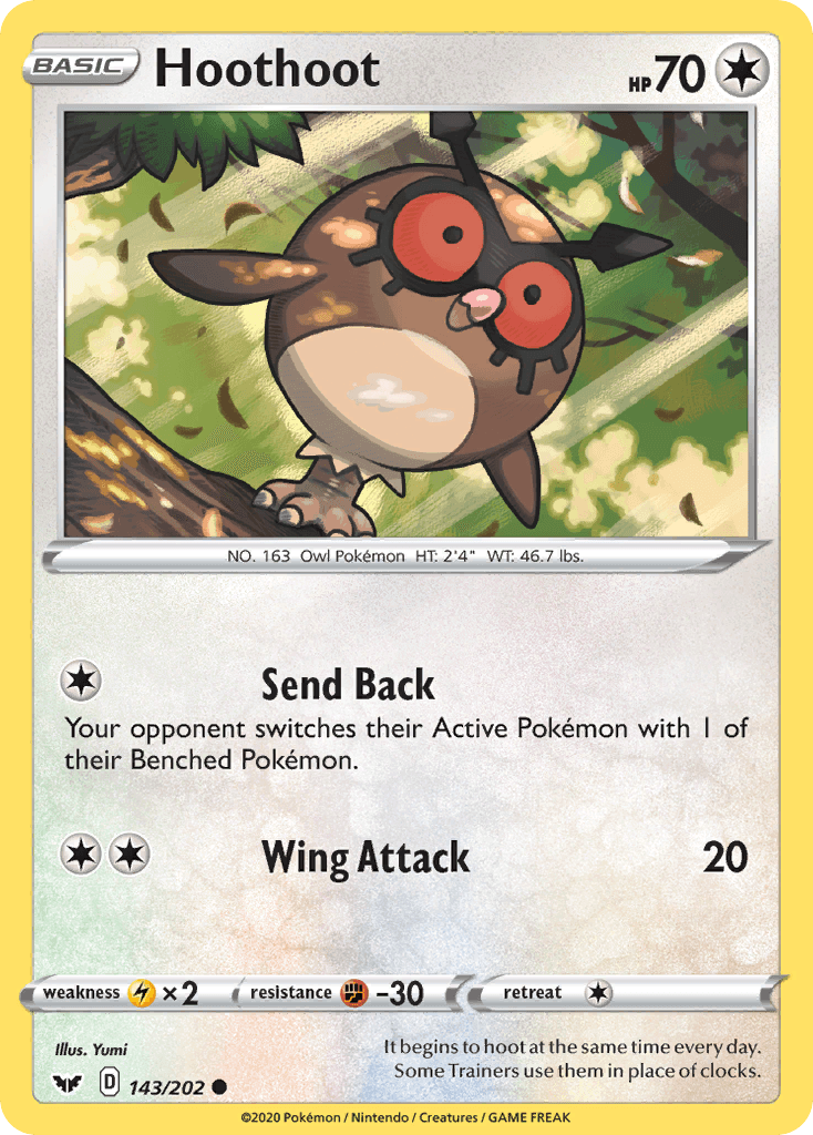 Hoothoot (143/202) [Sword & Shield: Base Set] - POKÉ JEUX