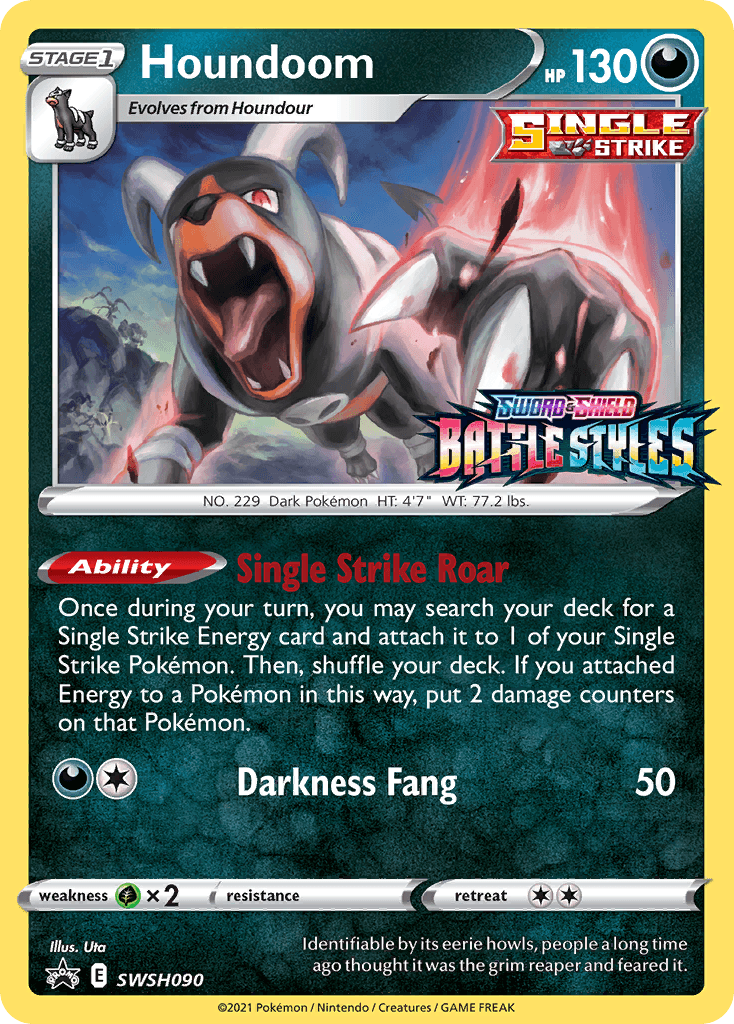 Houndoom (SWSH090) (Prerelease Promo) [Sword & Shield: Black Star Promos] - POKÉ JEUX