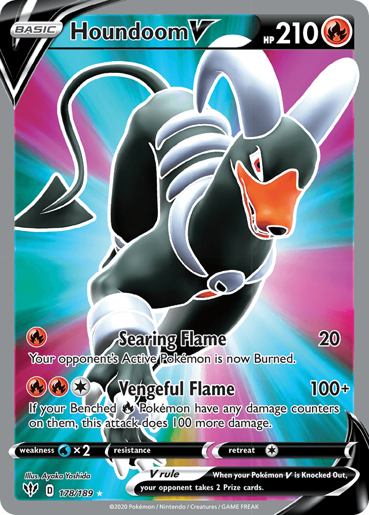 Houndoom V (178/189) [Sword & Shield: Darkness Ablaze] - POKÉ JEUX