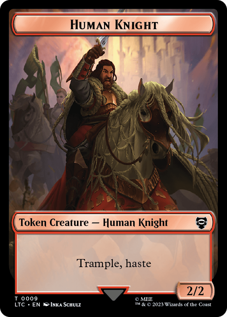 Human Knight // Human Double-Sided Token [The Lord of the Rings: Tales of Middle-Earth Commander Tokens] - POKÉ JEUX