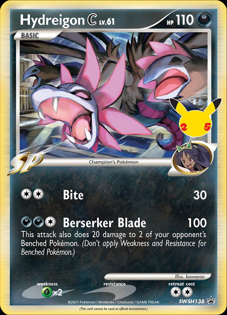 Hydreigon C (SWSH138) (Celebrations) [Sword & Shield: Black Star Promos] - POKÉ JEUX