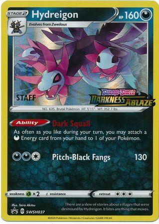 Hydreigon (SWSH037) (Staff Prerelease Promo) [Sword & Shield: Black Star Promos] - POKÉ JEUX