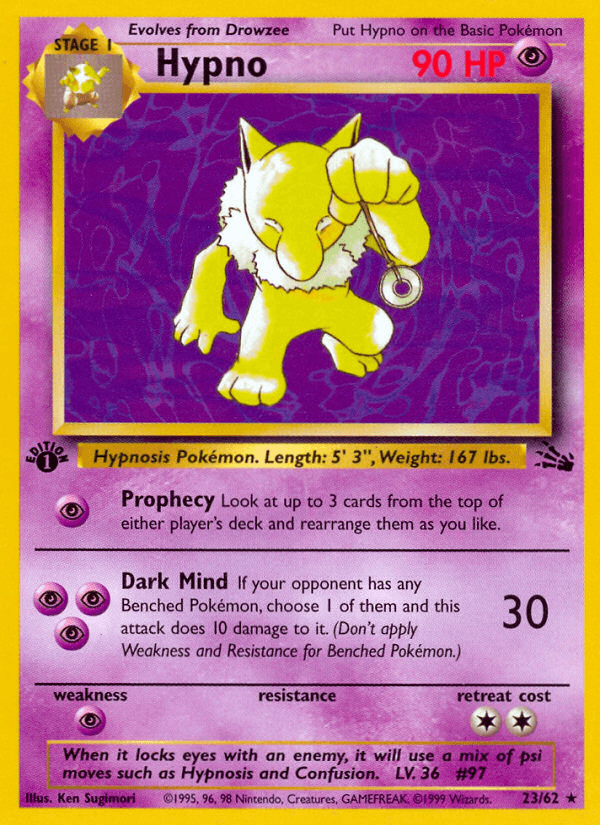 Hypno (23/62) [Fossil 1st Edition] - POKÉ JEUX