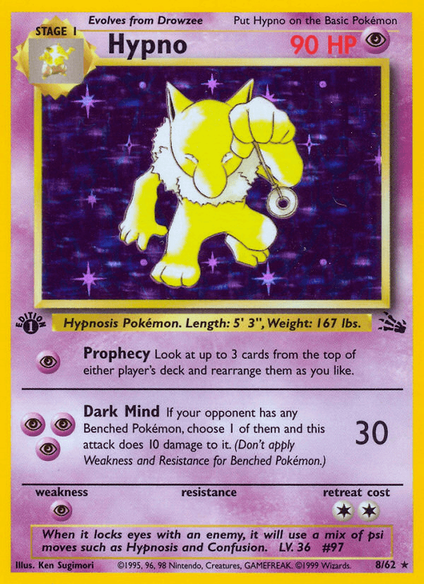 Hypno (8/62) [Fossil 1st Edition] - POKÉ JEUX