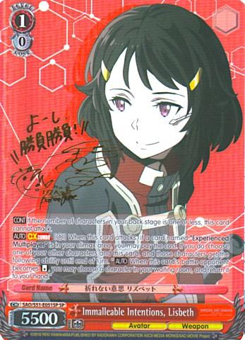 Immalleable Intentions, Lisbeth (SAO/S51-E051SP SP) [Sword Art Online The Movie: -Ordinal Scale-] - POKÉ JEUX