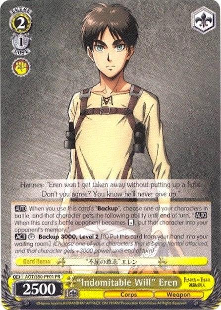 "Indomitable Will" Eren (AOT/S50-PE01 PR) (Promo) [Attack on Titan Vol. 2] - POKÉ JEUX