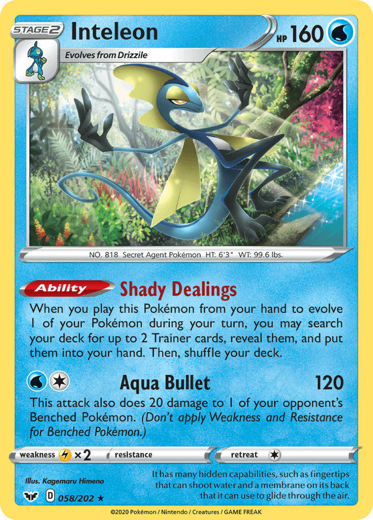 Inteleon (058/202) [Sword & Shield: Base Set] - POKÉ JEUX