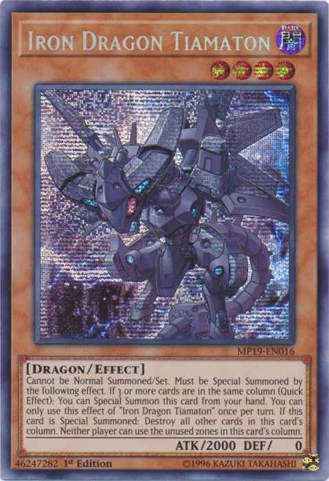 Iron Dragon Tiamaton [MP19-EN016] Prismatic Secret Rare - POKÉ JEUX