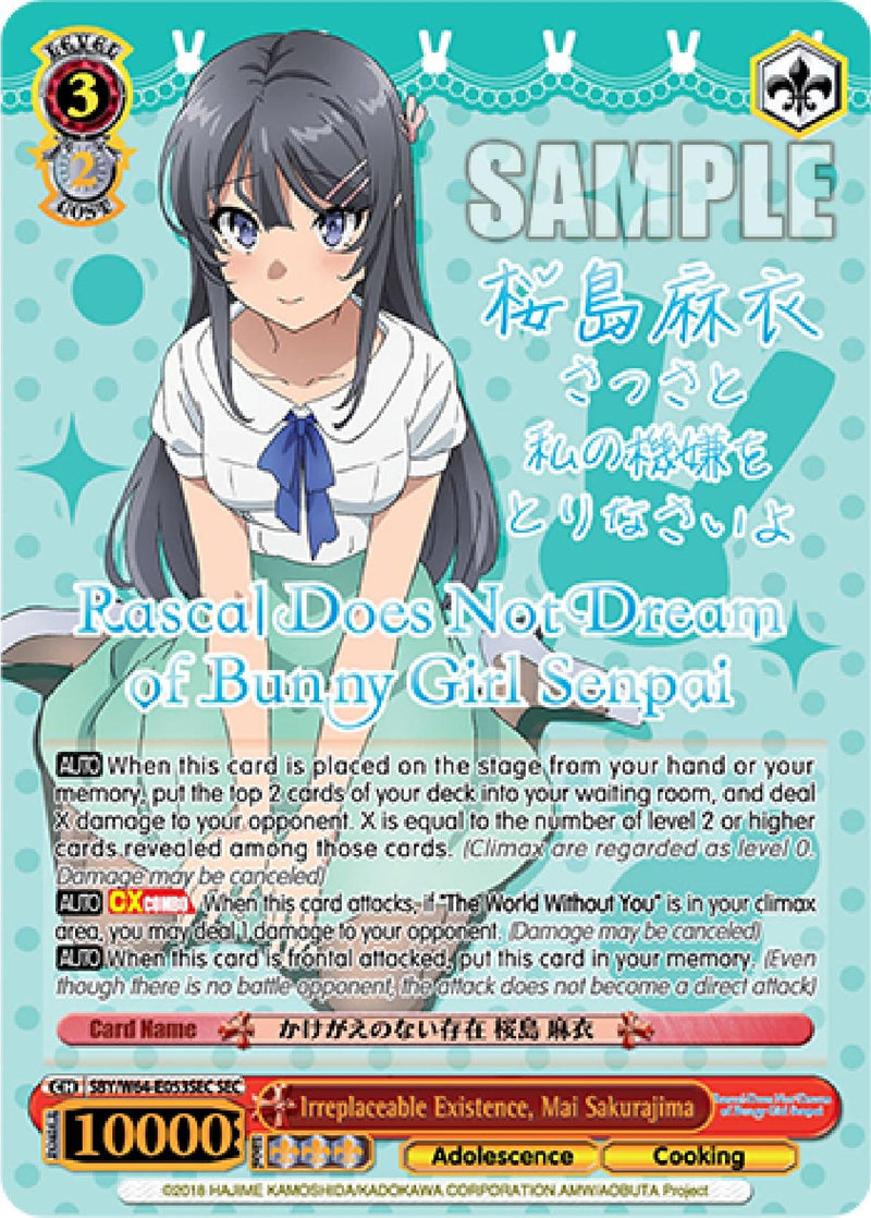 Irreplaceable Existence, Mai Sakurajima (SBY/W64-E053SEC SEC) (Silver Stamped) [Rascal Does Not Dream of Bunny Girl Senpai] - POKÉ JEUX