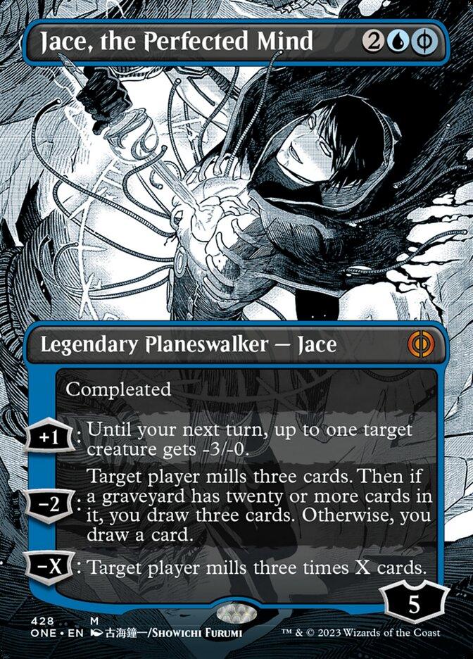 Jace, the Perfected Mind (Borderless Manga Step-and-Compleat Foil) [Phyrexia: All Will Be One] - POKÉ JEUX