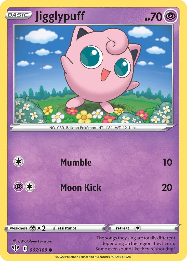 Jigglypuff (067/189) [Sword & Shield: Darkness Ablaze] - POKÉ JEUX