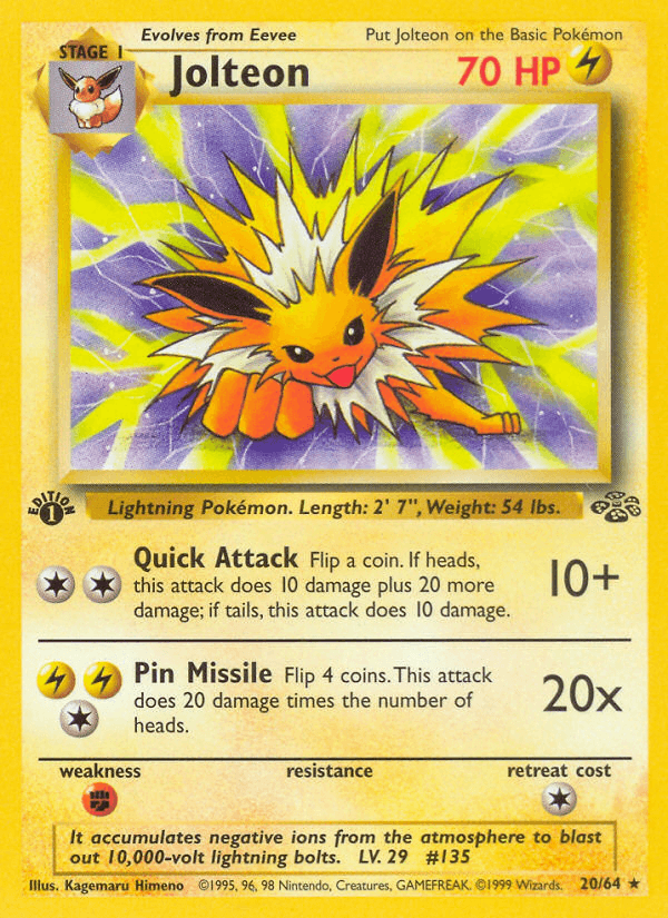 Jolteon (20/64) [Jungle 1st Edition] - POKÉ JEUX